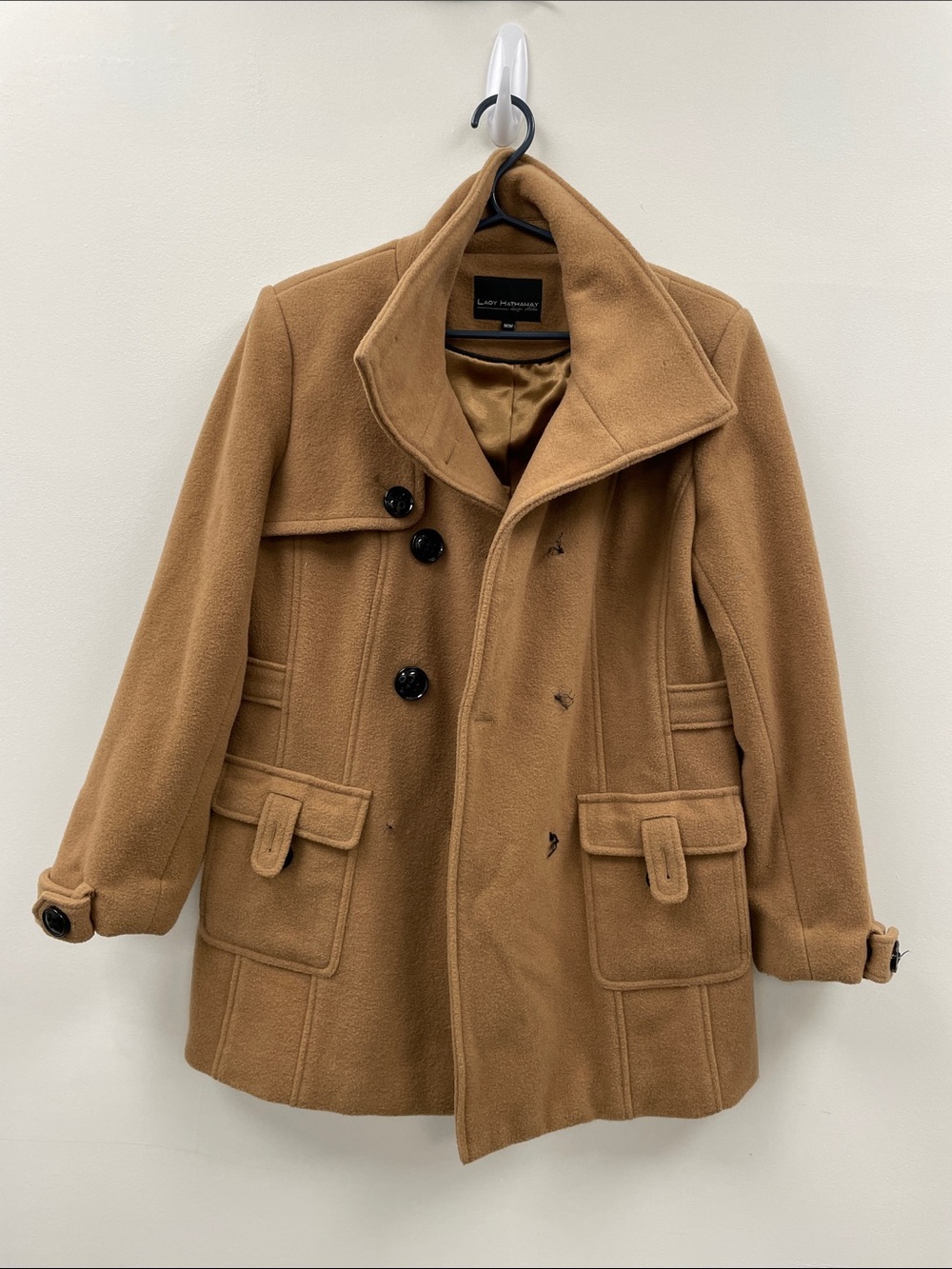 Lady Hathaway Camel Wool-Blend Coat
